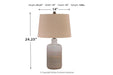 Marnina Taupe Table Lamp (Set of 2) - L121854 - Lara Furniture