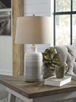 Marnina Taupe Table Lamp (Set of 2) - L121854 - Lara Furniture