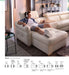 Massimo Sectional Left:Chaise W/Storage, Bar Element, Electric Recliner, Corner, Sofa W/Bed - i21787 - Lara Furniture