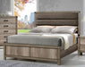 Matteo Light Brown King Panel Bed - Lara Furniture