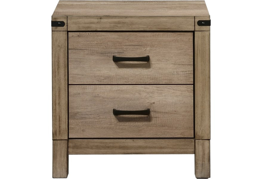 Matteo Light Brown Nightstand - B3200-2-T - Lara Furniture