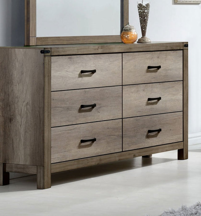 Matteo Light Brown Panel Bedroom Set - Lara Furniture