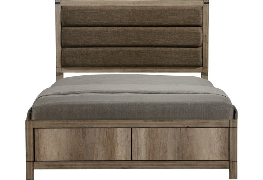 Matteo Light Brown Panel Bedroom Set - Lara Furniture