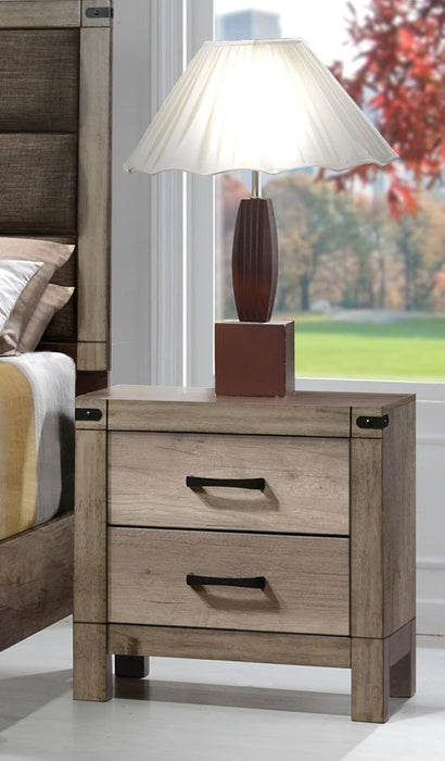 Matteo Light Brown Panel Bedroom Set - Lara Furniture