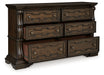 Maylee Dark Brown Dresser - B947-31