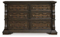 Maylee Dark Brown Dresser - B947-31