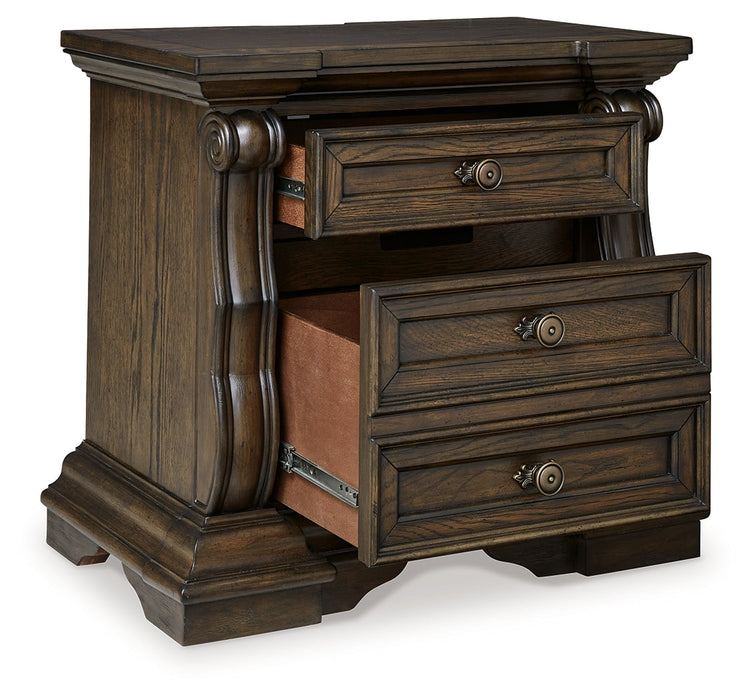 Maylee Dark Brown Nightstand - B947-93