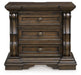 Maylee Dark Brown Nightstand - B947-93