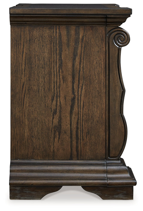 Maylee Dark Brown Nightstand - B947-93