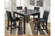 Maysville Black Counter Height Dining Table and Bar Stools (Set of 5) - D154-223 - Lara Furniture