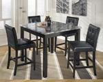 Maysville Black Counter Height Dining Table and Bar Stools (Set of 5) - D154-223 - Lara Furniture