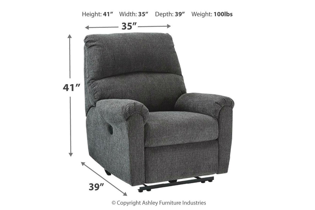 McTeer Charcoal Power Recliner - 7591006 - Lara Furniture