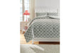 Media Gray/White 3-Piece Full Comforter Set - Q790003F - Lara Furniture