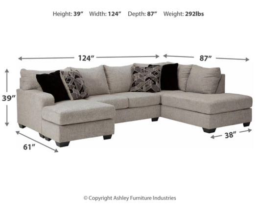 Megginson Storm RAF Sectional - Lara Furniture