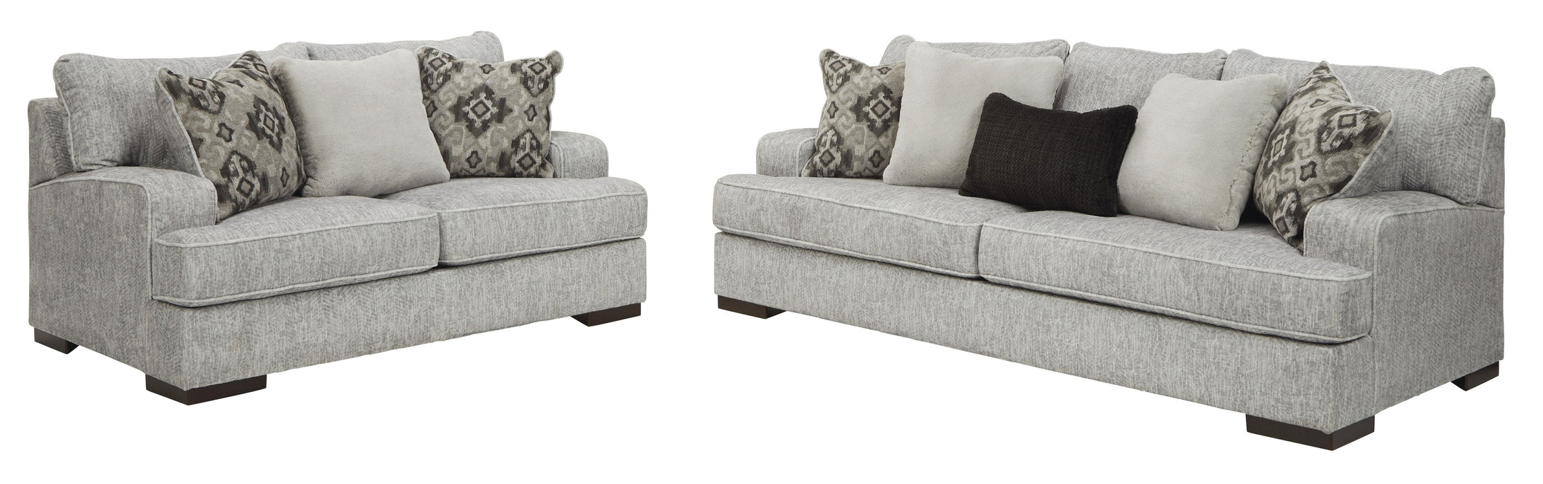 Mercado Pewter Living Room Set - Lara Furniture