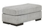 Mercado Pewter Ottoman - 8460414 - Lara Furniture