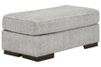 Mercado Pewter Ottoman - 8460414 - Lara Furniture