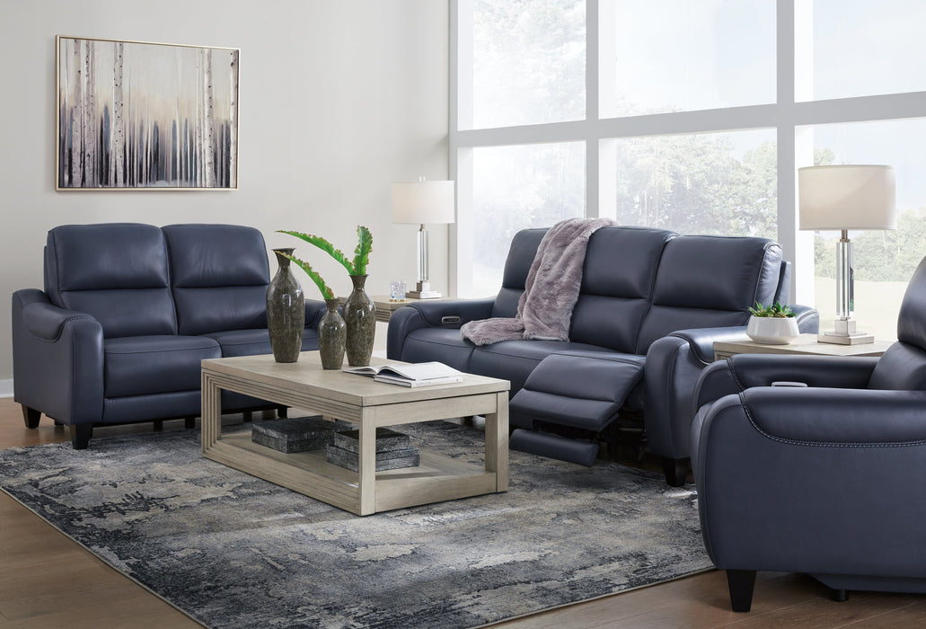 Mercomatic Sofa, Loveseat and Recliner in Ocean - PKG018557