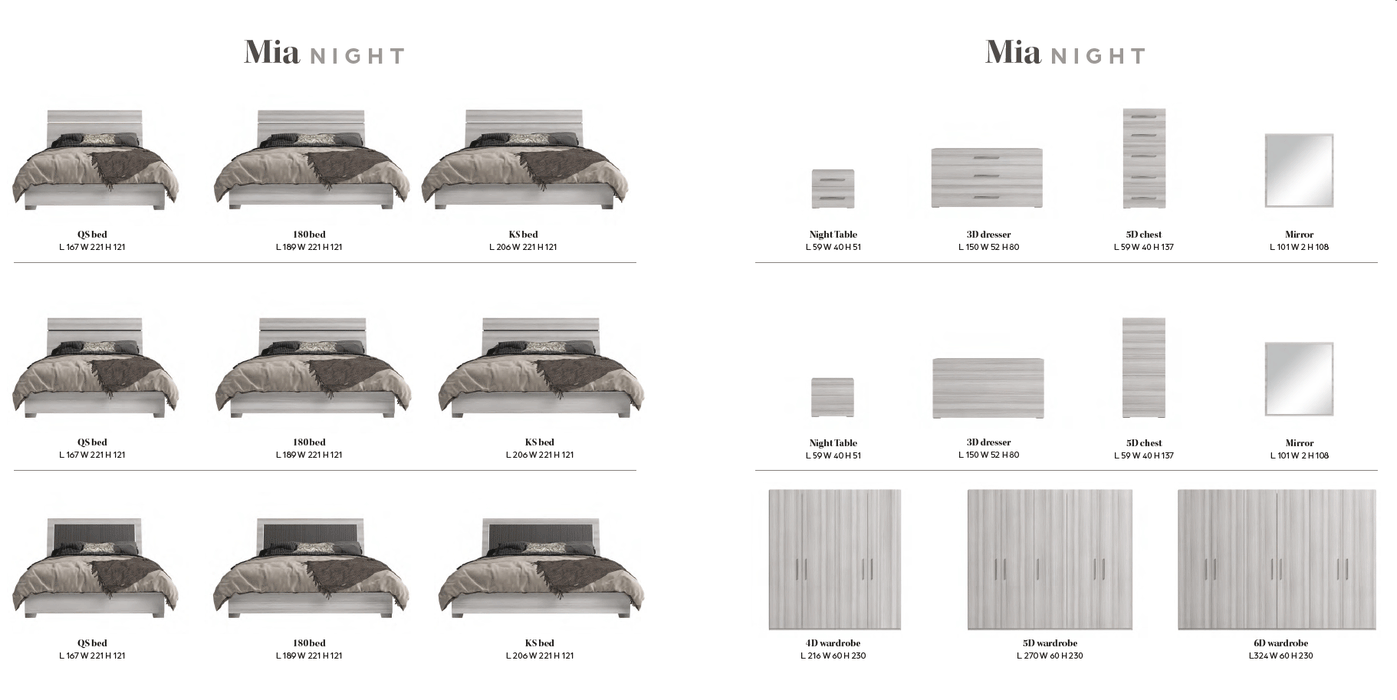 Mia Bed Queen - Lara Furniture