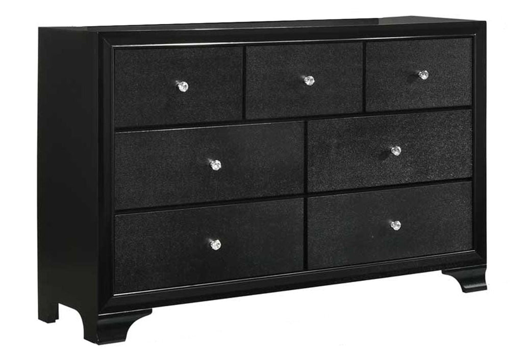 Micah Black LED Panel Bedroom Set - Lara Furniture