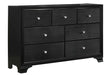 Micah Black LED Panel Bedroom Set - Lara Furniture