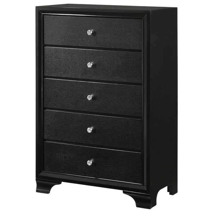 Micah Black LED Panel Bedroom Set - Lara Furniture