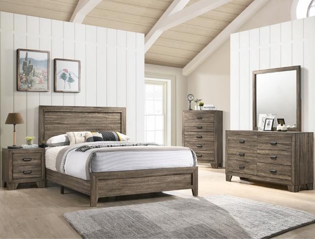 Millie Brown King Panel Bed - B9200-K-BED - Lara Furniture