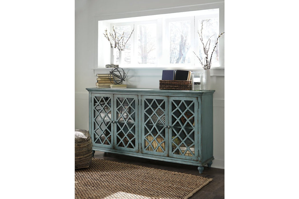 Mirimyn Antique Teal Accent Cabinet - T505-762 - Lara Furniture