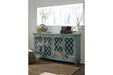 Mirimyn Antique Teal Accent Cabinet - T505-762 - Lara Furniture