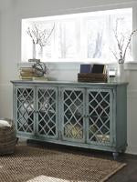 Mirimyn Antique Teal Accent Cabinet - T505-762 - Lara Furniture