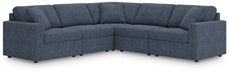 Modmax 5-Piece Sectional with Ottoman in Ink - PKG020658