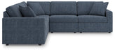 Modmax 5-Piece Sectional with Ottoman in Ink - PKG020658