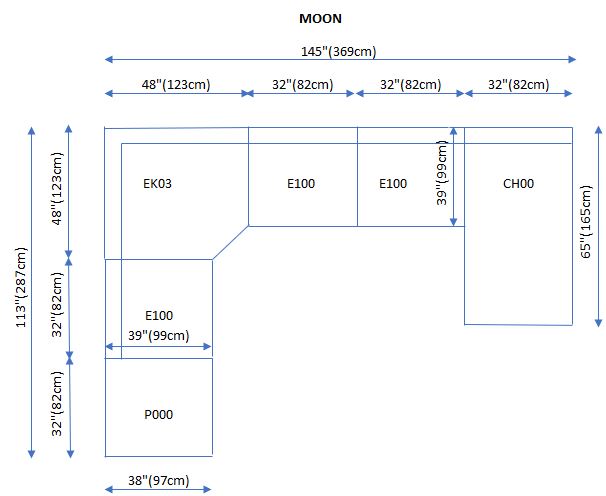 Moon Sectional - i31020 - Lara Furniture