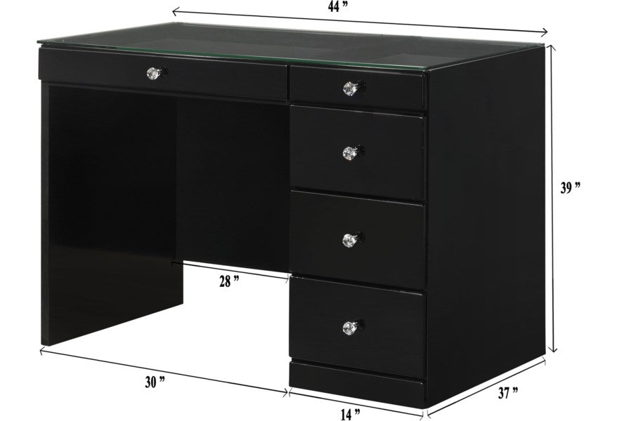 Morgan Black Vanity small - Lara Furniture