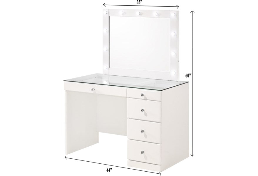 Morgan White Vanity small - Lara Furniture