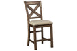 Moriville Beige Counter Height Bar Stool (Set of 2) - D631-124 - Lara Furniture