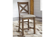 Moriville Beige Counter Height Bar Stool (Set of 2) - D631-124 - Lara Furniture