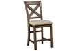 Moriville Beige Counter Height Bar Stool (Set of 2) - D631-124 - Lara Furniture