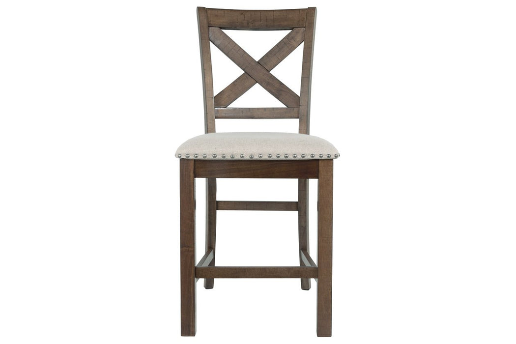 Moriville Beige Counter Height Bar Stool (Set of 2) - D631-124 - Lara Furniture