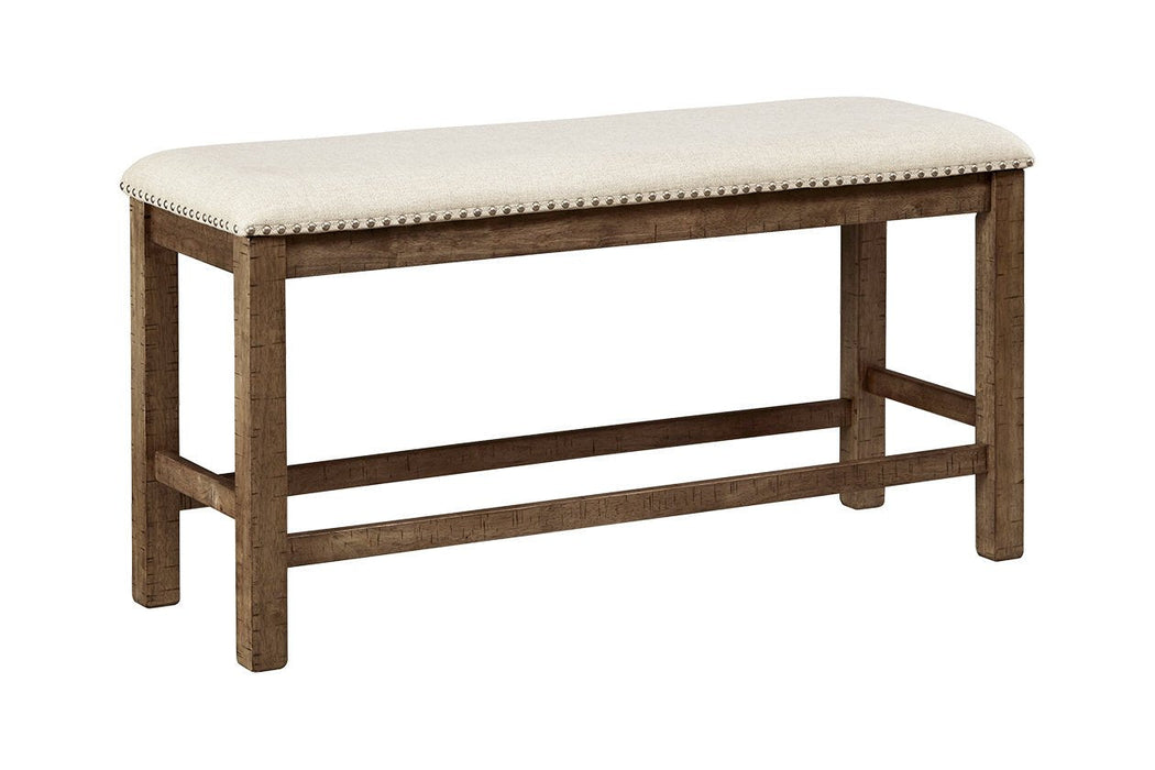 Moriville Beige Counter Height Dining Bench - D631-09 - Lara Furniture