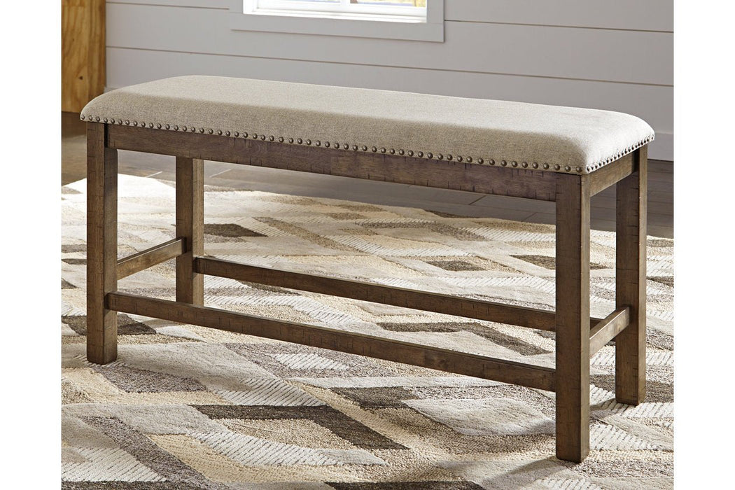 Moriville Beige Counter Height Dining Bench - D631-09 - Lara Furniture