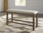 Moriville Beige Counter Height Dining Bench - D631-09 - Lara Furniture