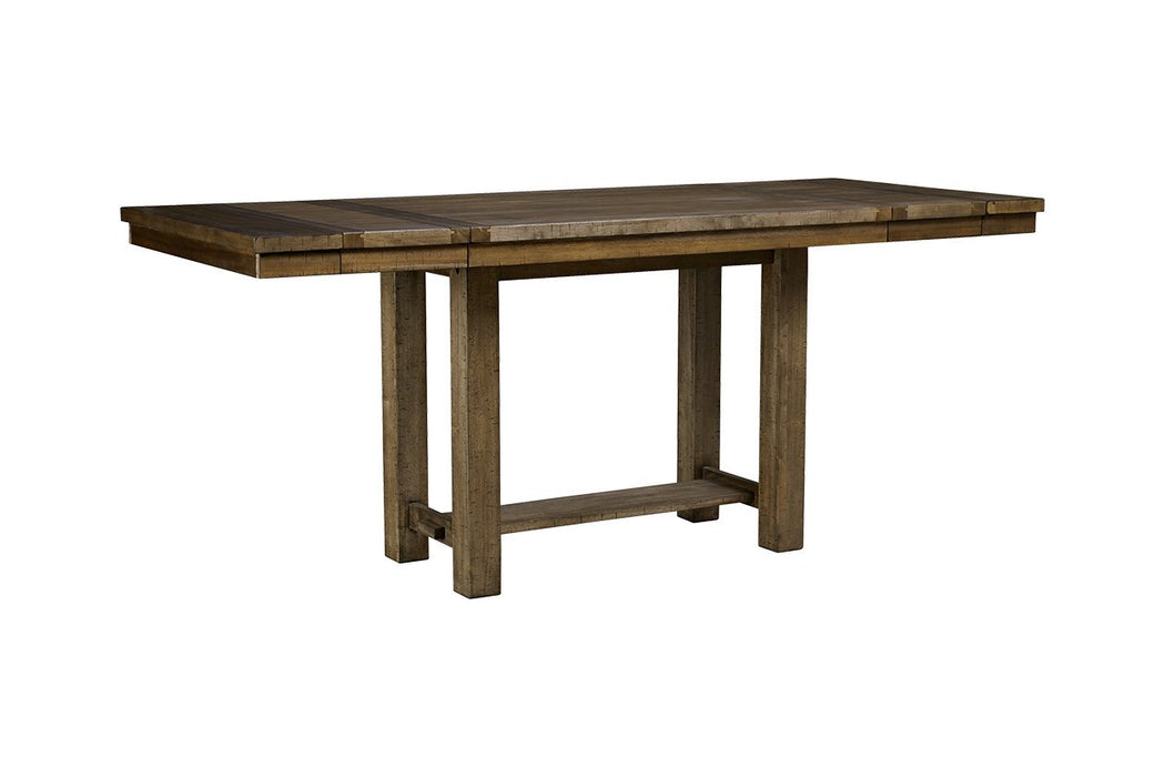 Moriville Grayish Brown Counter Height Dining Extension Table - D631-32 - Lara Furniture