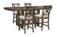 Moriville Grayish Brown Counter Height Set - Lara Furniture