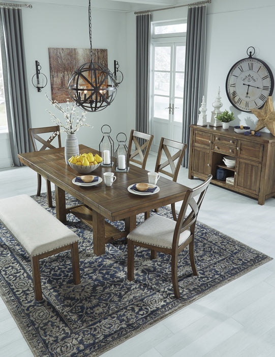 Moriville Grayish Brown Dining Room Set - Lara Furniture