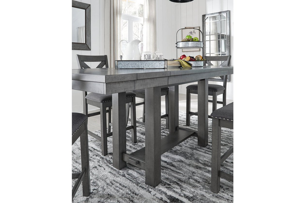 Myshanna Gray Counter Height Dining Extension Table - D629-32 - Lara Furniture