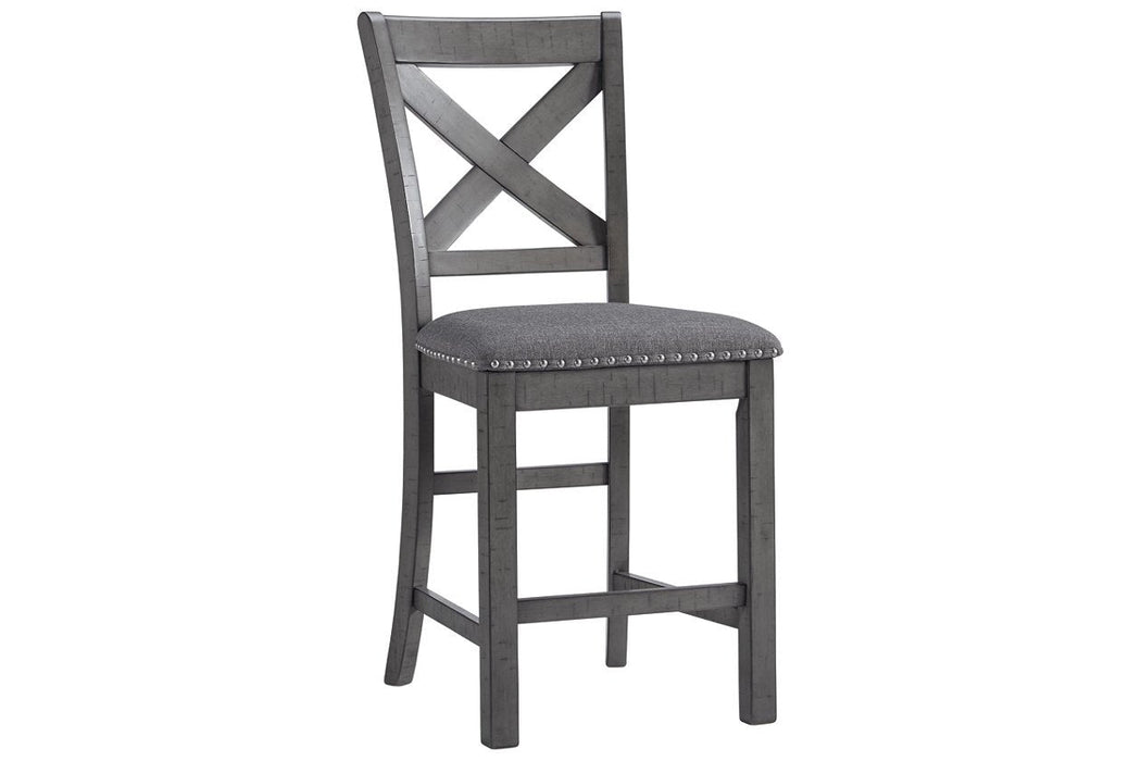 Myshanna Two-tone Gray Counter Height Bar Stool (Set of 2) - D629-124 - Lara Furniture