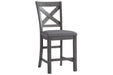 Myshanna Two-tone Gray Counter Height Bar Stool (Set of 2) - D629-124 - Lara Furniture