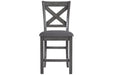 Myshanna Two-tone Gray Counter Height Bar Stool (Set of 2) - D629-124 - Lara Furniture