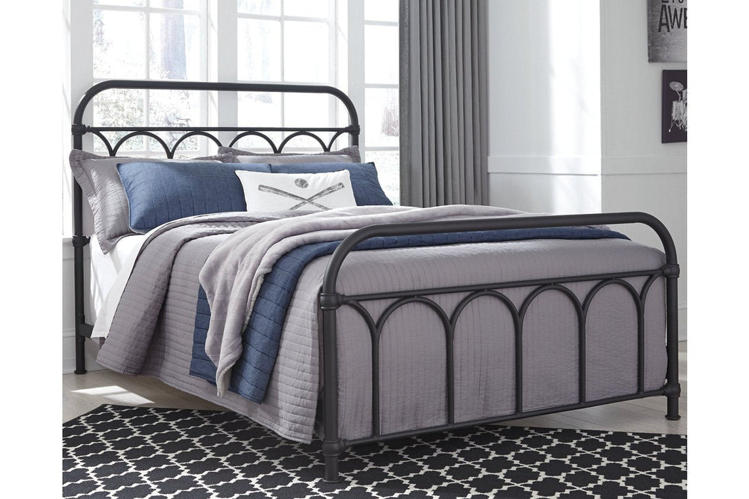 Nashburg Black Full Metal Bed - B280-672 - Lara Furniture